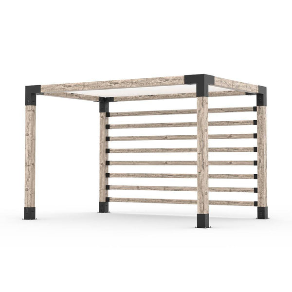 Pergola Kit with Post Wall for 6x6 Wood Posts _8x12_white