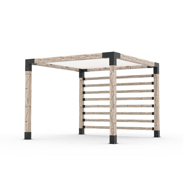 Pergola Kit with Post Wall for 6x6 Wood Posts _10x10_white