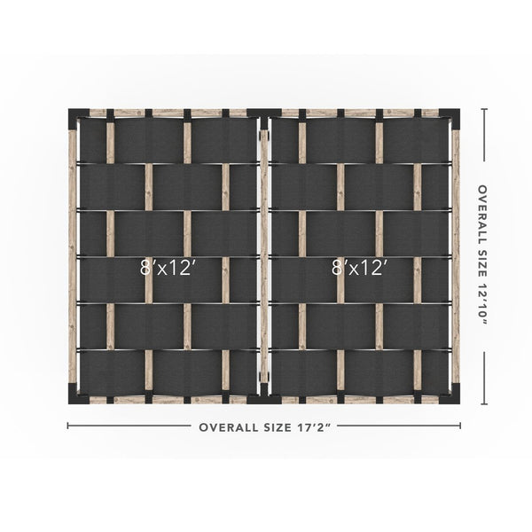 Toja Grid Double Pergola _12x16_graphite