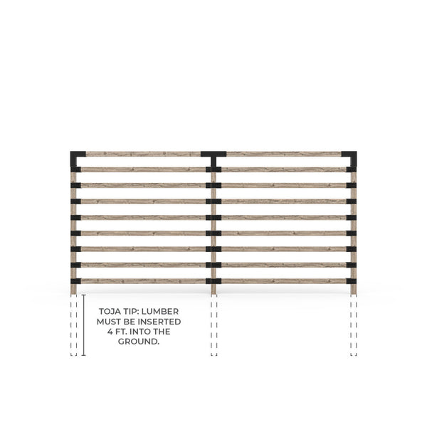 Double Garden Privacy Wall Kit for 4x4 Wood Posts