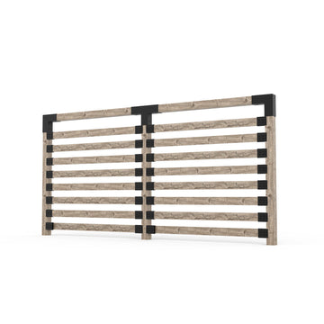 Double Garden Privacy Wall Kit for 6x6 Wood Posts