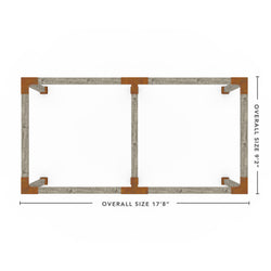 Corten Steel Any Size Double Pergola Kit for 6x6 Wood Posts