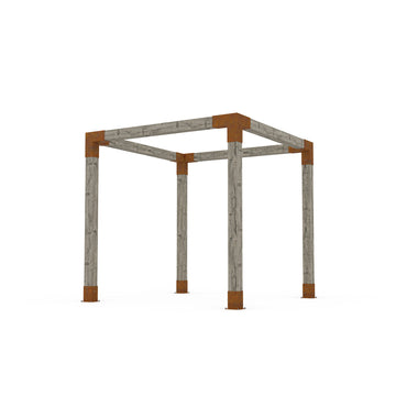Corten Steel Any Size Pergola Kit for 6x6 Wood Posts