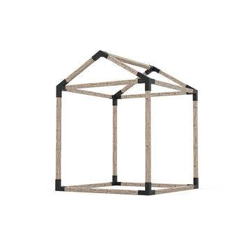 GRID 30 Single Pergola Kit with Base for 4x4 Wood Posts